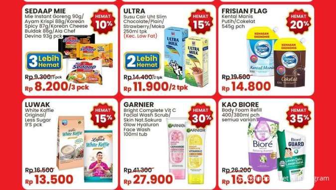 Promo Indomaret Weekend Bulan Februari 2025, Mie Sedaap & Ultra Milk Hemat Minggu Ini