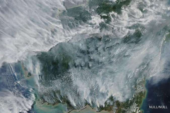 Begini penampakan kebakaran hutan Kalimantan dari citra satelit NASA