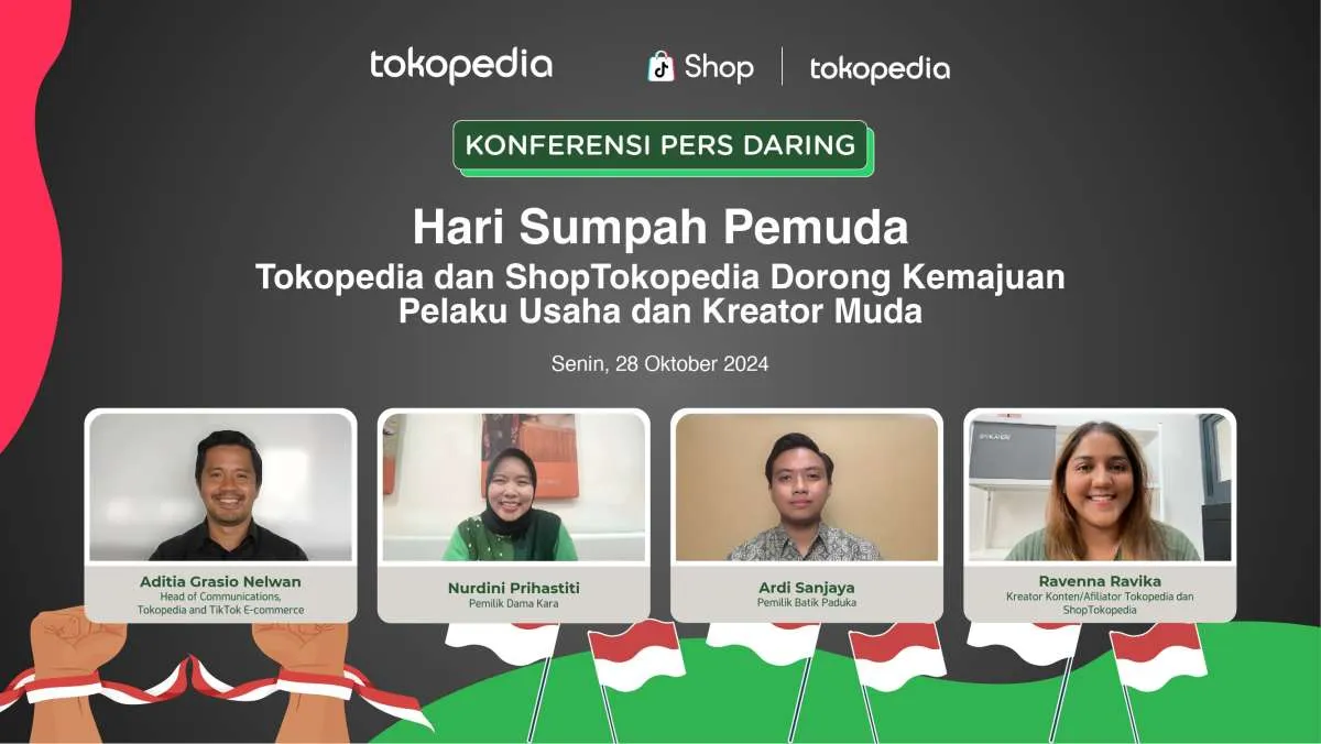 Hari Sumpah Pemuda,Tokopedia&ShopTokopedia Dorong Kemajuan Pelaku Usaha&Kreator Muda