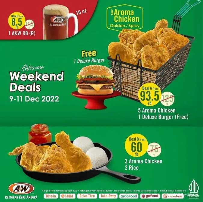 Promo AW Restoran Weekend Deals edisi 9-11 Desember 2022 
