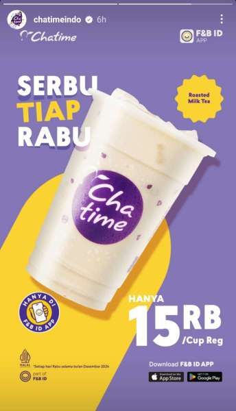 Promo Chatime Setiap Hari Rabu