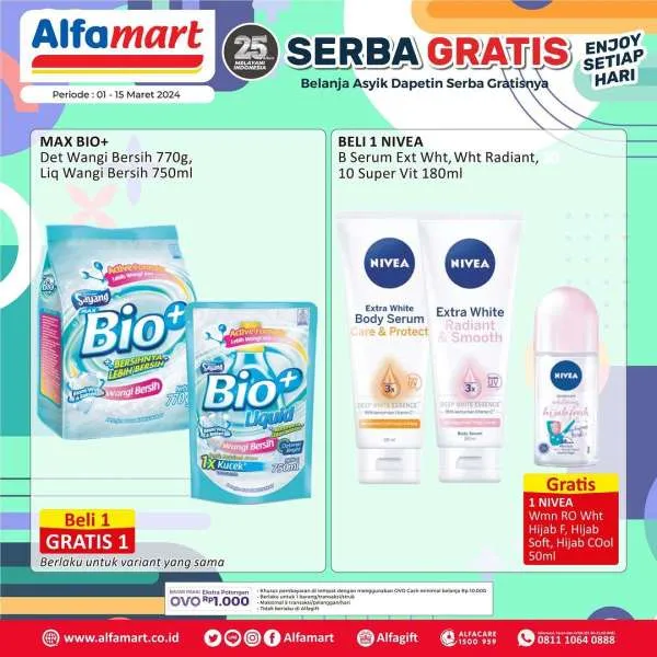 Promo Alfamart Serba Gratis Periode 1-15 Maret 2024