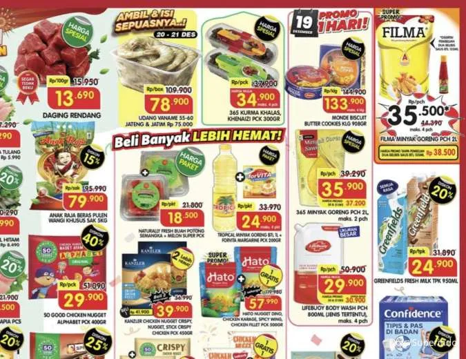 Promo Superindo Hari Ini 19-21 Desember 2025, Ada Diskon 40% dan Beli 1 Gratis 1