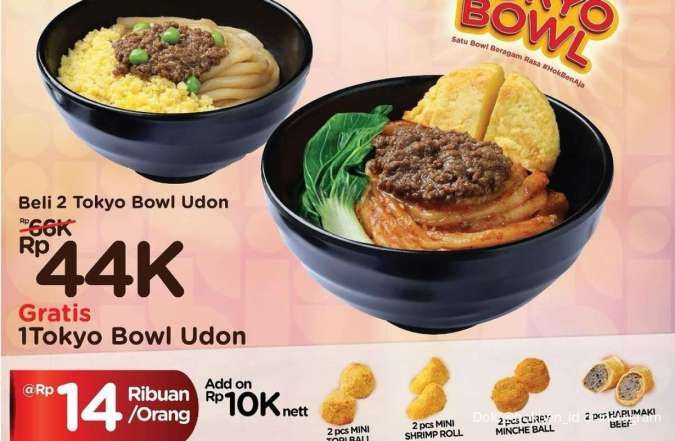 Promo HokBen Buy 2 Get 1 Free, Makan Bertiga Cuma Rp 44.000-an Spesial Dine In