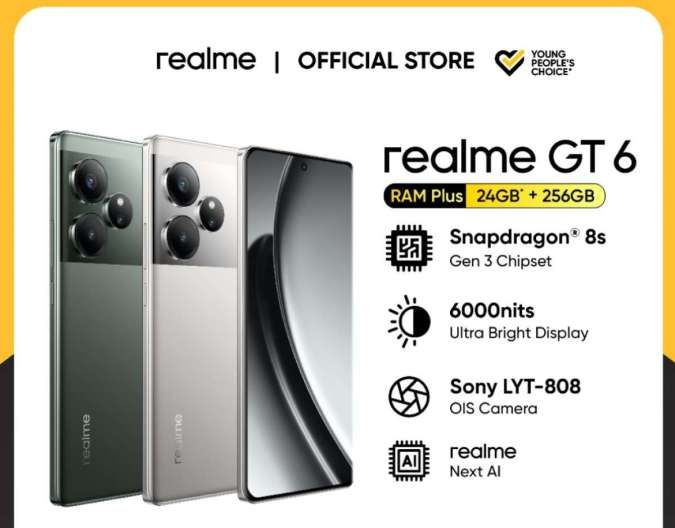 Harga Rp 8 Juta, Begini Spesifikasi Realme GT 6 Indonesia