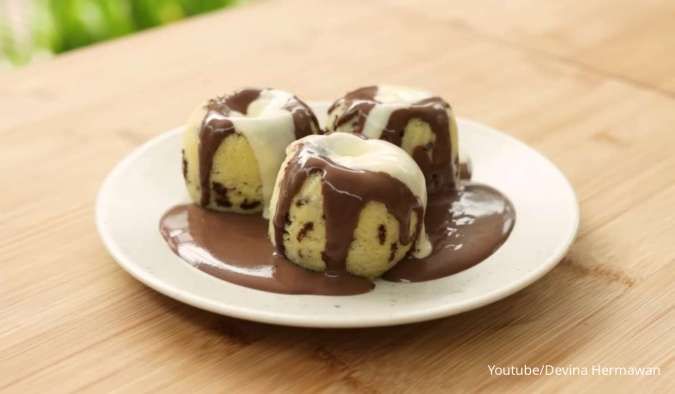 Resep Bolu Susu Vanilla Choco dengan Saus Vla ala Chef Devina Hermawan