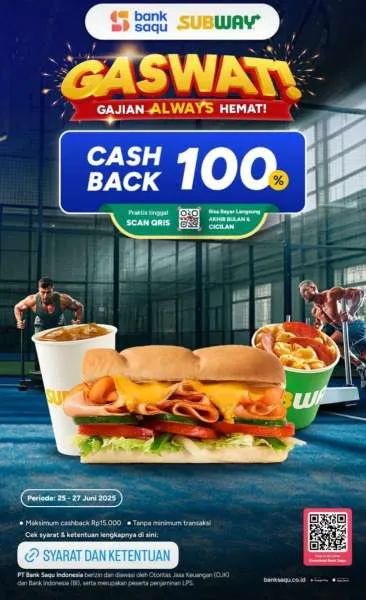 Promo Bank Saqu Gaswat dengan Subway