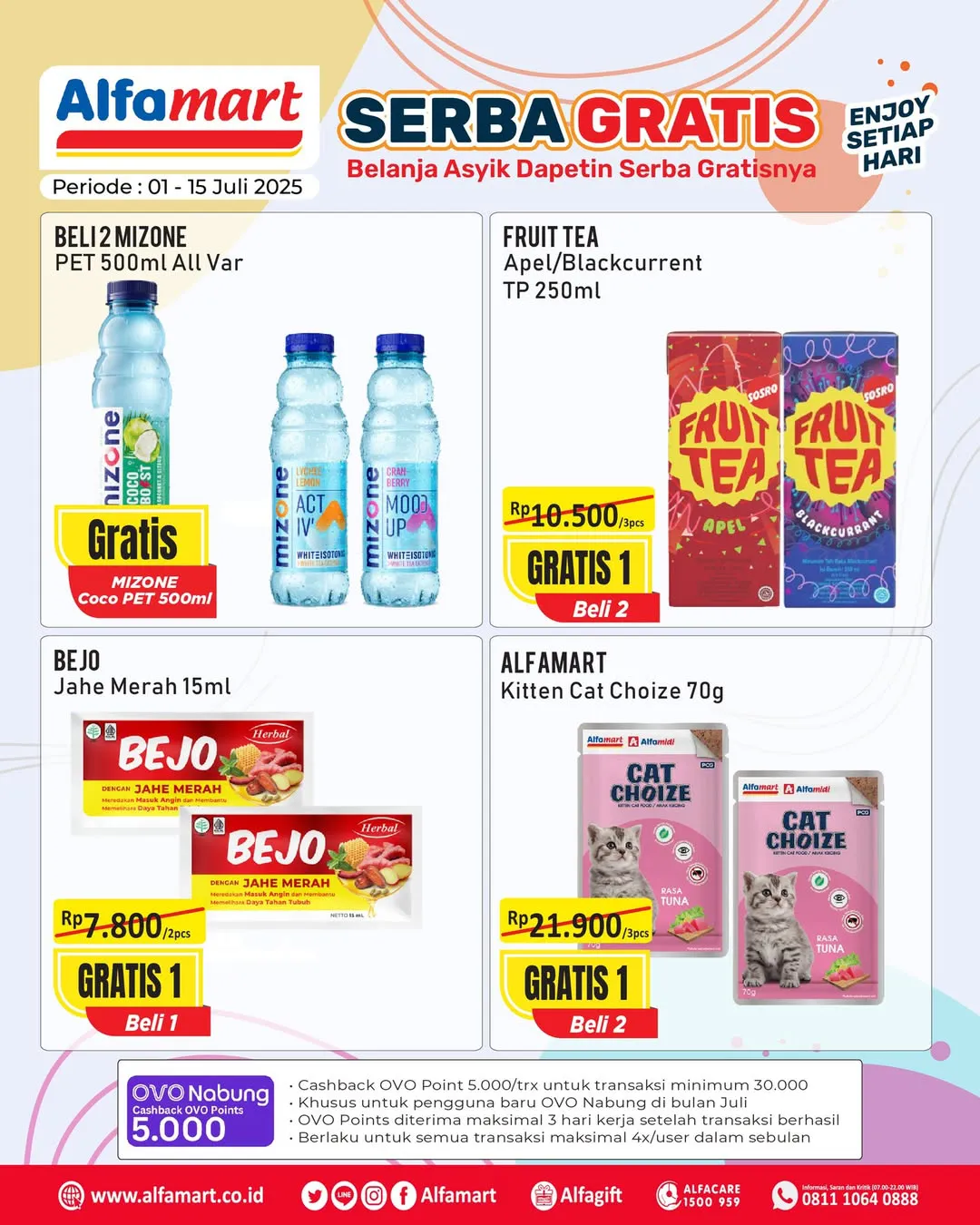 Promo Alfamart Serba Gratis Periode 1-15 Juli 2025