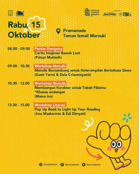 Festival Literasi Jakarta 15 Oktober
