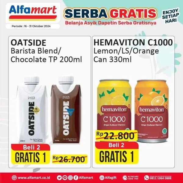 Promo Alfamart Serba Gratis Periode 16-30 Oktober 2024