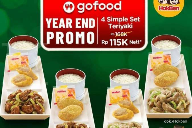 Promo Hokben Akhir Tahun, 4 Paket Simple Set Hanya Rp 115.000