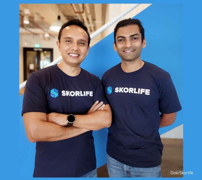 CEO Skorlife Ongky Kurniawan bersama COO Skorlife Karan Khetan.