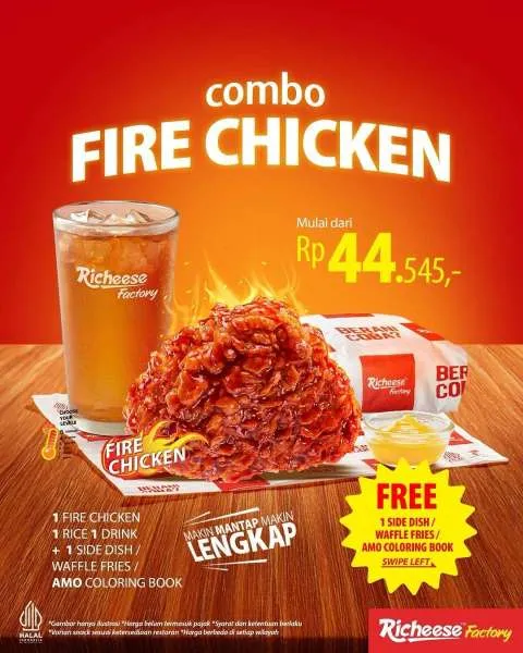 Promo Richeese Factory Combo Fire Chicken Hemat