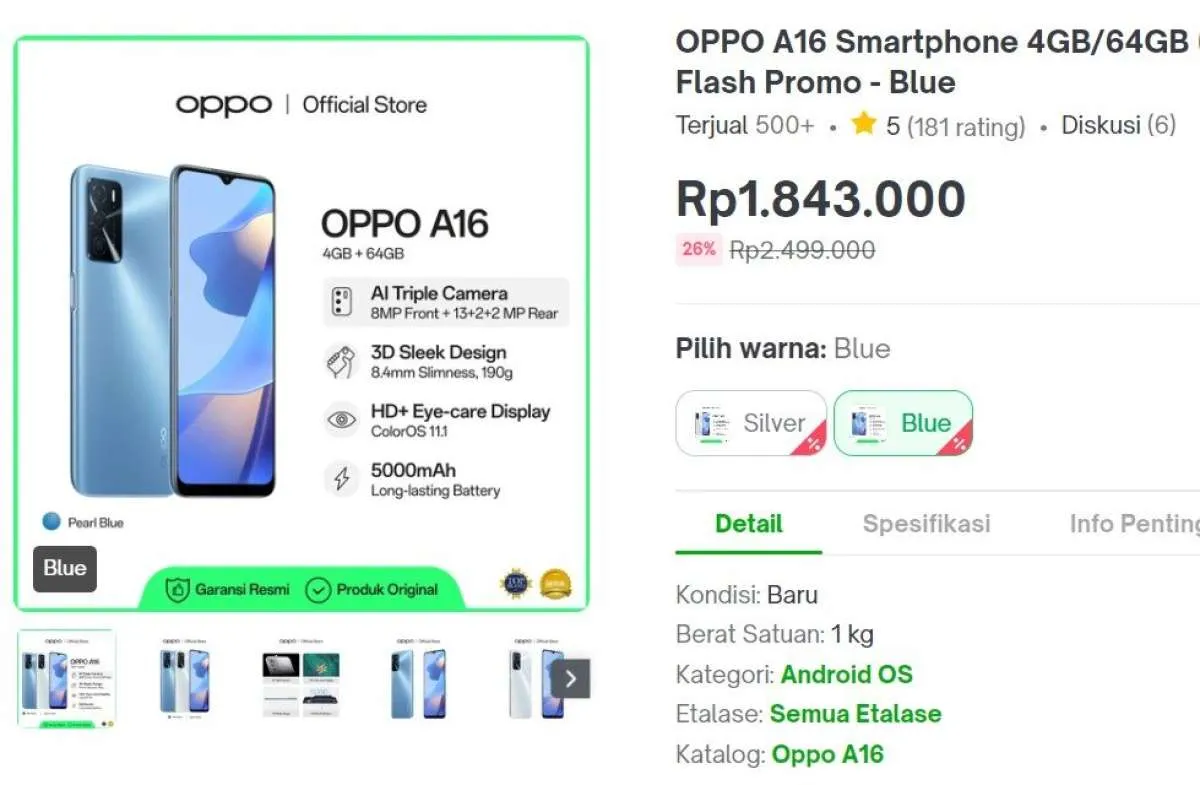 Update Harga HP OPPO Termurah di Periode Januari 2023