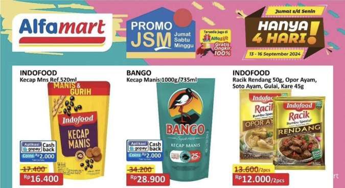 Promo JSM Alfamart 13-16 September 2024, Beragam Produk Beli 2 Lebih Murah