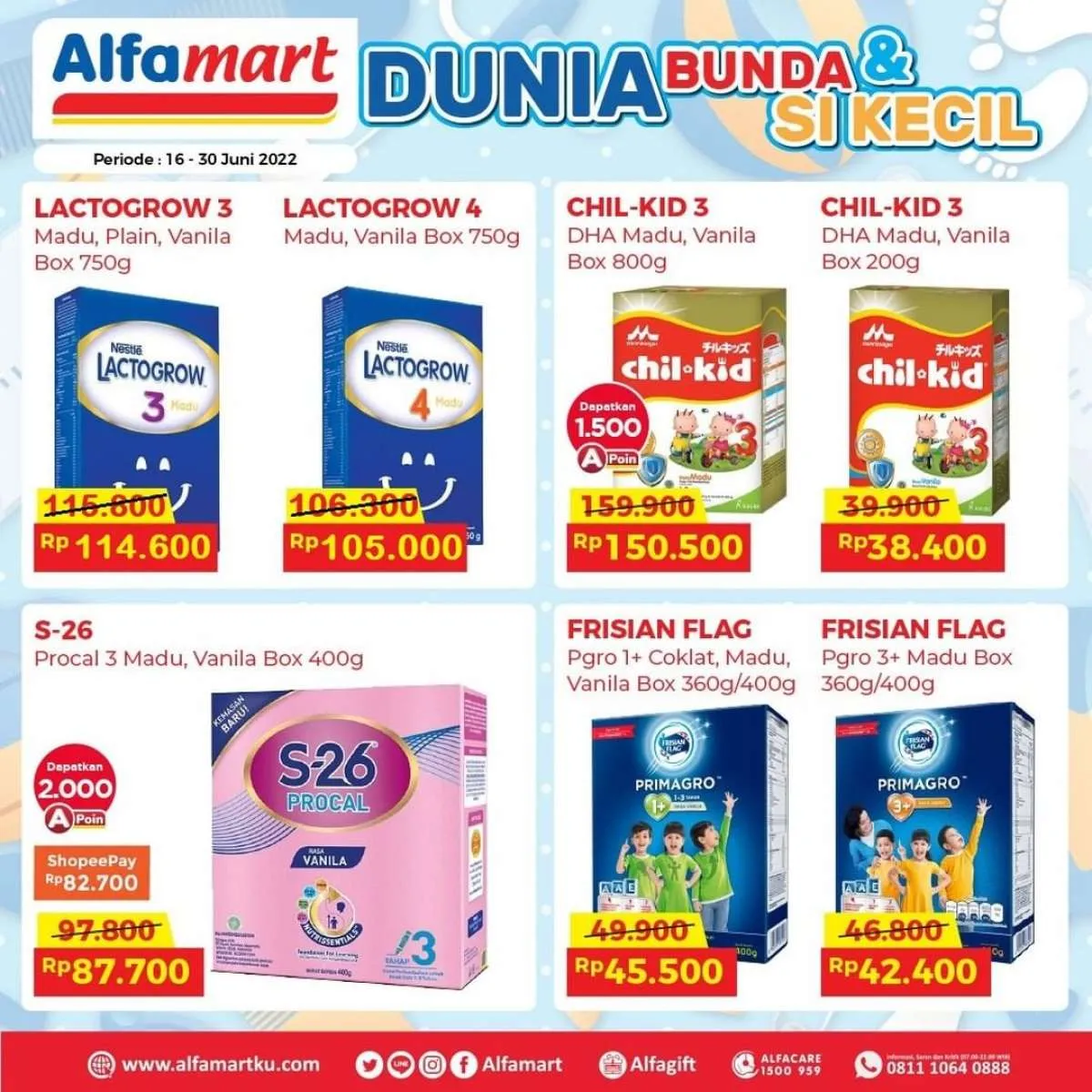 Promo Alfamart sampai 30 Juni 2022, Aneka Susu dan Body Care Anak Harga Hemat!