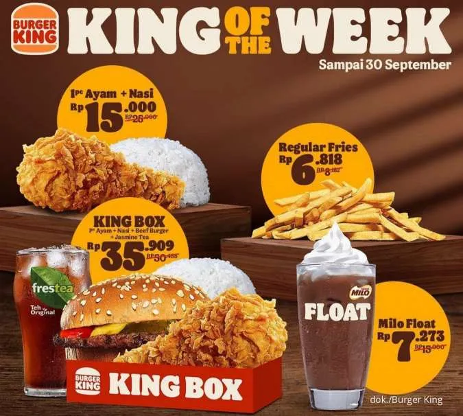 Promo Burger King September 2022: King of The Week