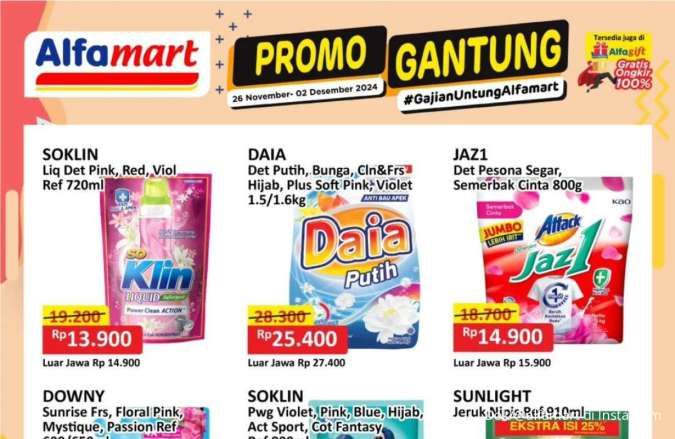 Promo Deterjen & Sabun Mandi di Superindo hingga Alfamart, Daia & Attack Lebih Hemat