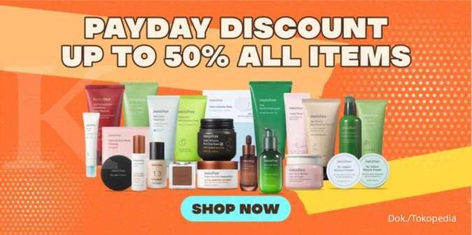 Promo Innisfree Spesial Gajian, Skincare dan Makeup Korea Diskon s/d 50%