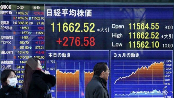 Indeks Topix dan Nikkei melesat di awal pekan