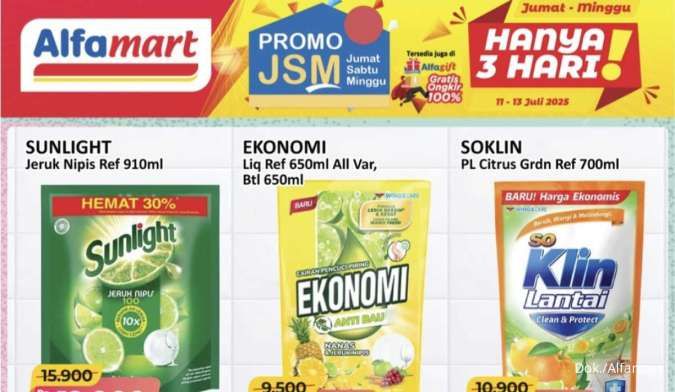 Katalog Promo JSM Alfamart Periode 11-13 Juli 2025, Sunlight-Indomie Harga Spesial