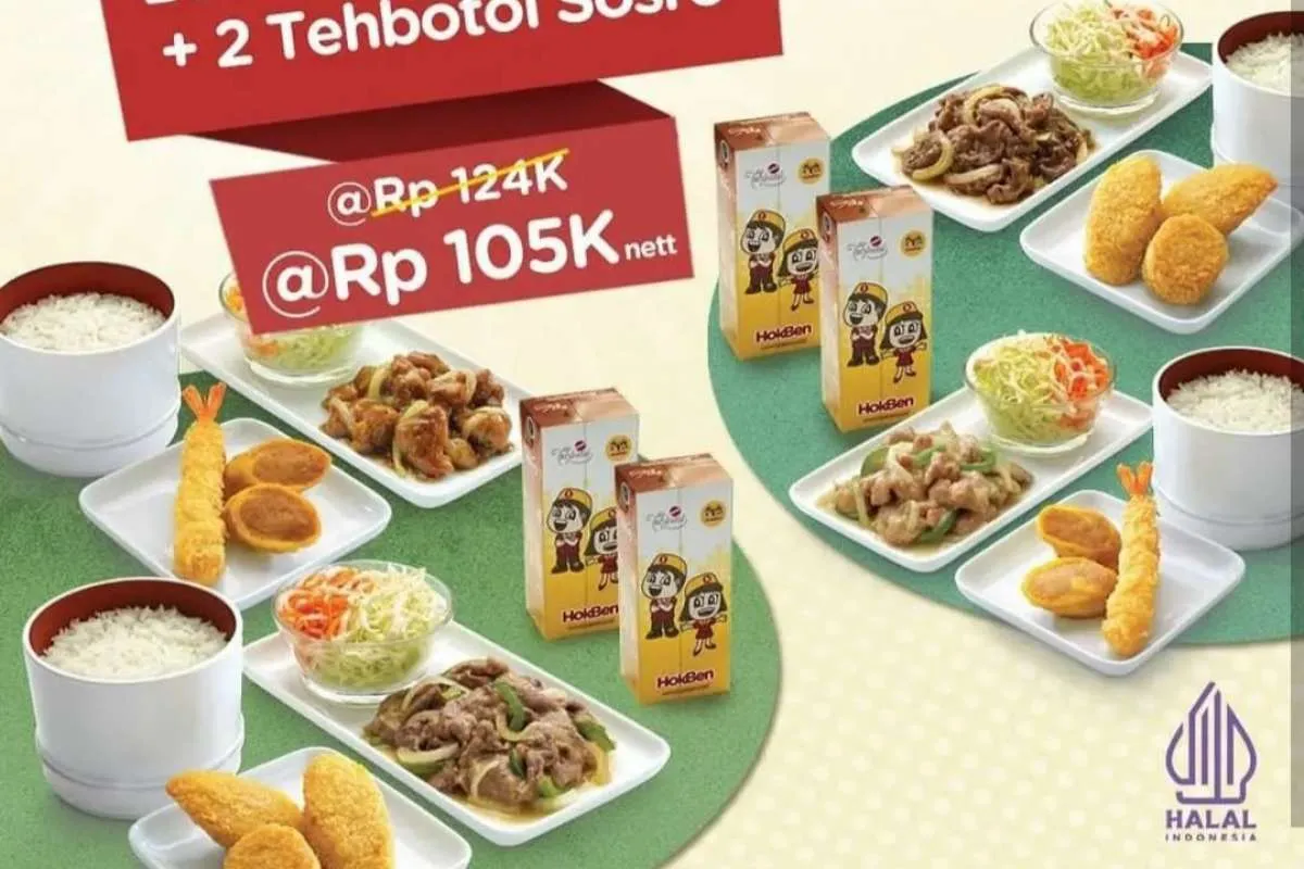 Promo Hokben Payday 25-31 Oktober 2022, Diskon Paket ABCD dan Minum Rp 105.000