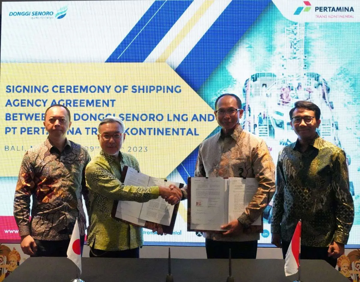 Pertamina TransKontinental Teken Kerjasama ShipAgencyServices dengan DonggiSenoro LNG
