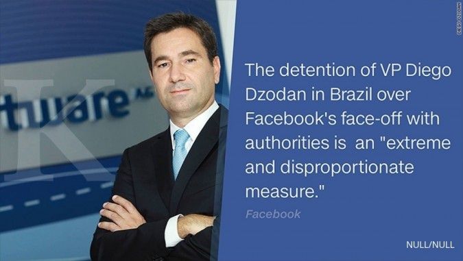 Hakim perintahkan VP Facebook Brasil dibebaskan 
