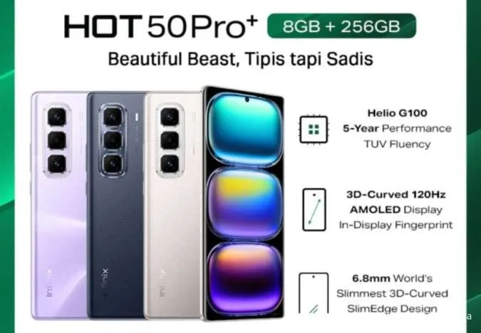 Infinix Hot 50 Pro+ HP Gaming Rp 2 Jutaan, Bisa Main game MLBB Hingga 7 jam!