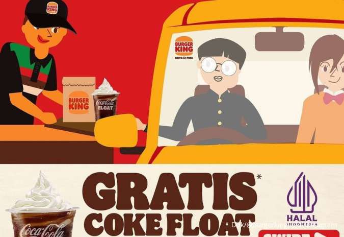 Promo Burger King Bulan Januari 2025, Gratis Coke Float Berlaku Spesial Drive Thru