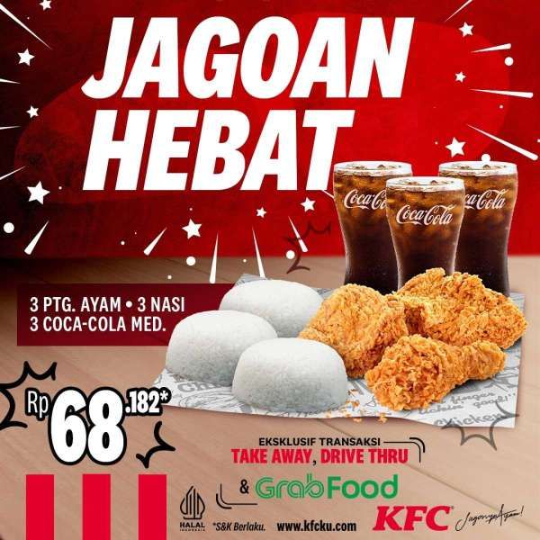 Promo KFC Terbaru September 2023, Jagoan Hebat untuk Makan Bertiga