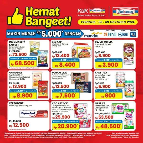 Promo Indomaret 3-9 Oktober 2024, Mie Sedaap dan Tujuh Kurma Harga ...