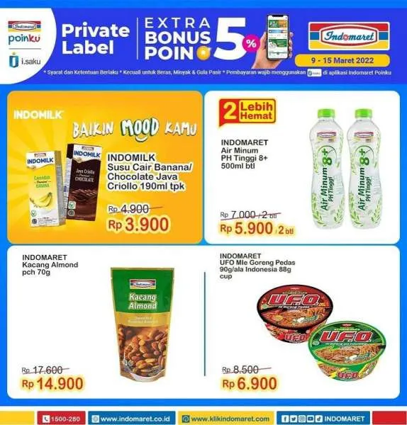 Promo Indomaret Super Hemat Mingguan 9-15 Maret 2022