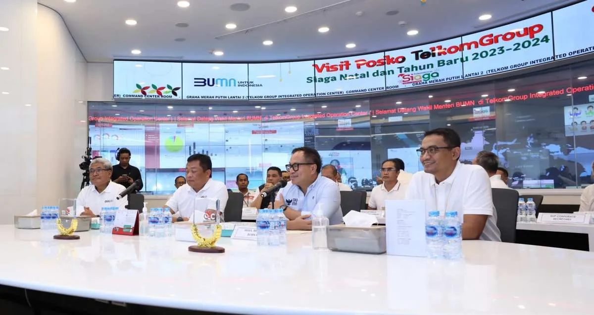 Jelang Akhir Tahun 2023, Wamen BUMN Kunjungi Posko TelkomGroup SIAGA NARU 2023/2024