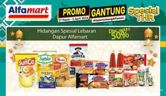 Promo JSM Alfamart Gantung Spesial THR 29-31 Maret 2024, Kebutuhan Dapur Diskon 50%
