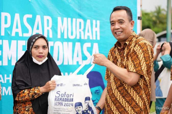 SIG Gelar Pasar Murah dan Salurkan 6.000 Paket Sembako di Area Operasi di Ramadan2024