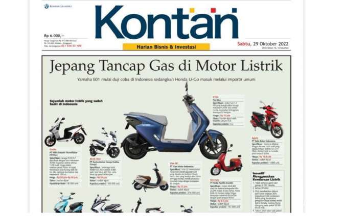 Produsen Motor Jepang Injak Gas Produksi Motor Listrik