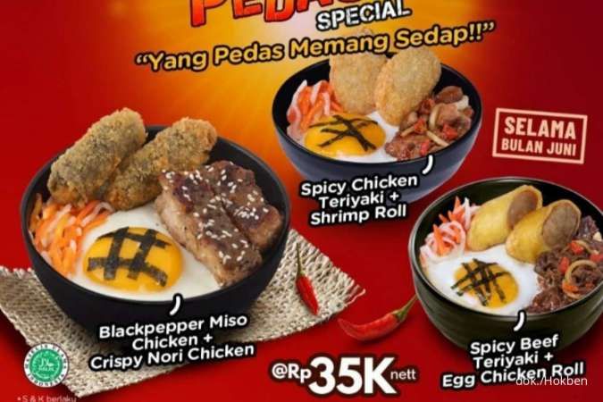 Promo Super Bowl Pedas ala Hokben Spesial Rp 35.000, Berlaku 3-5 Juni 2022