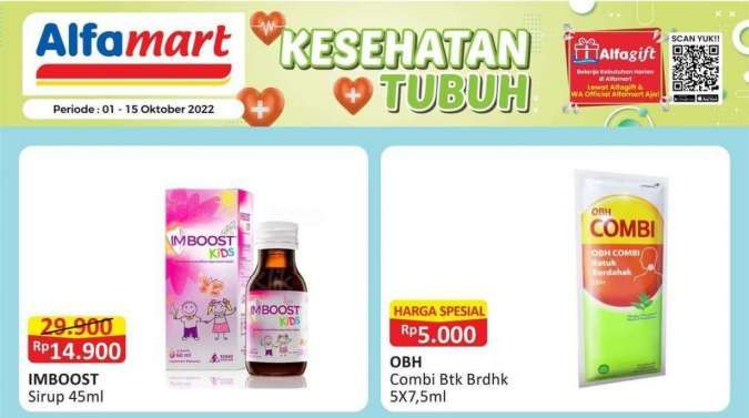 Promo Alfamart Kesehatan Tubuh, Bayar Pakai ShopeePay dapat Extra Potongan Rp 3.000!