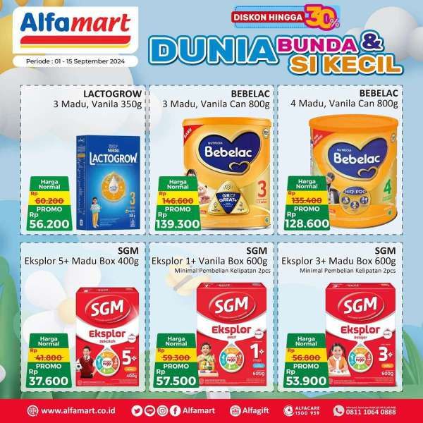 Promo Alfamart 1-15 September 2024 Dunia Bunda dan Si Kecil