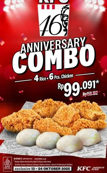 Daftar Promo HUT KFC ke-46 Anniversary Combo