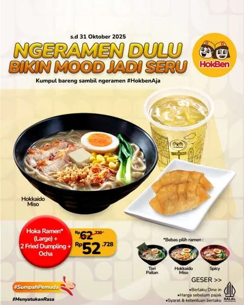 Promo HokBen Ngeramen Dulu Oktober