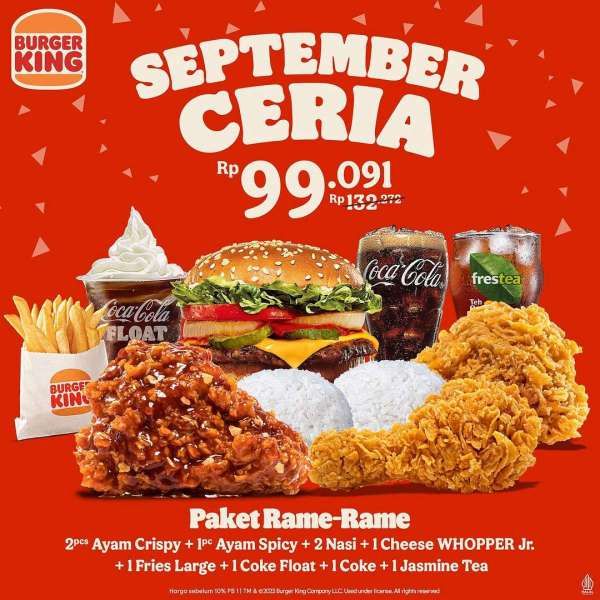 Promo Burger King Terbaru di Bulan September 2023