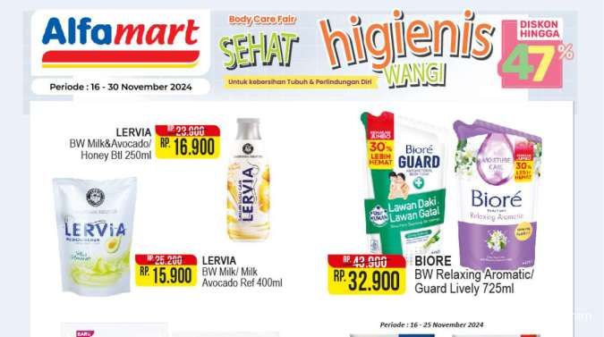 Promo Deterjen & Sabun Mandi Alfamart hingga Indomaret Super Hemat, Diskon Sampai 47%