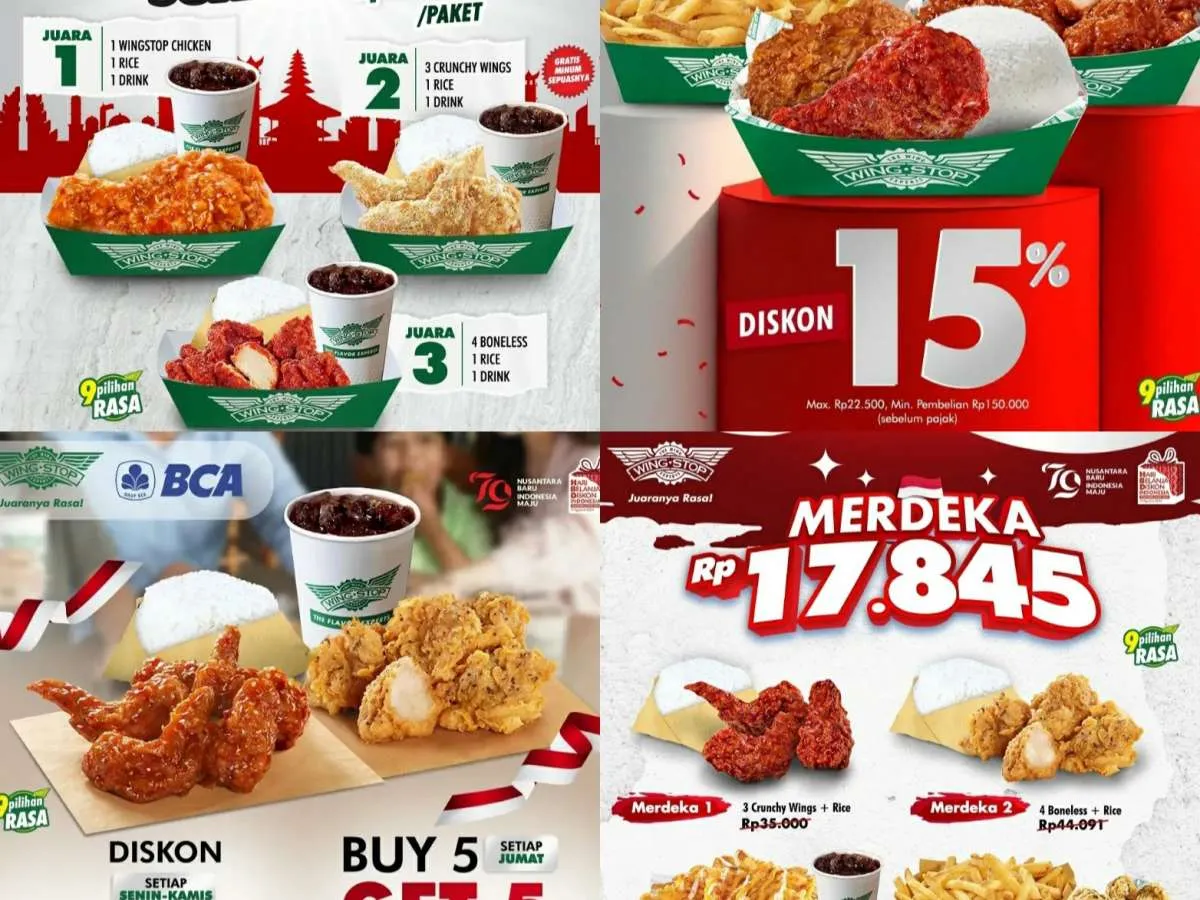 5 Promo Wingstop 1-31 Agustus 2024 Edisi HUT RI ke-79, Ada Diskon-Gratis Ayam