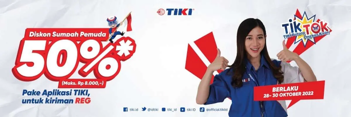  Peringati Hari Sumpah Pemuda, TIKI Bagi-Bagi Promo Diskon Ongkos Kirim