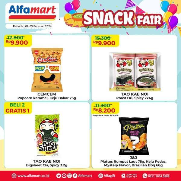 Promo Alfamart Terbaru Snack Fair 1-15 Februari 2024