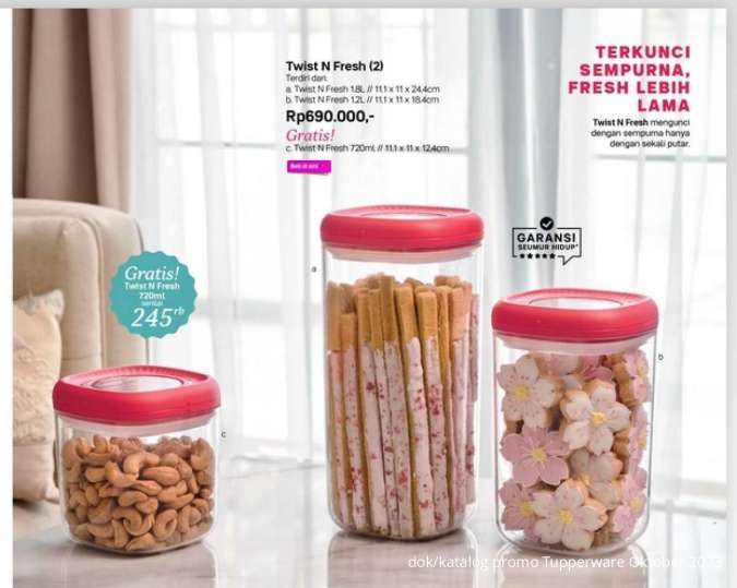 Katalog Promo Tupperware Oktober 2023, Ada Gratis Twist & Fresh Senilai Rp 245.000