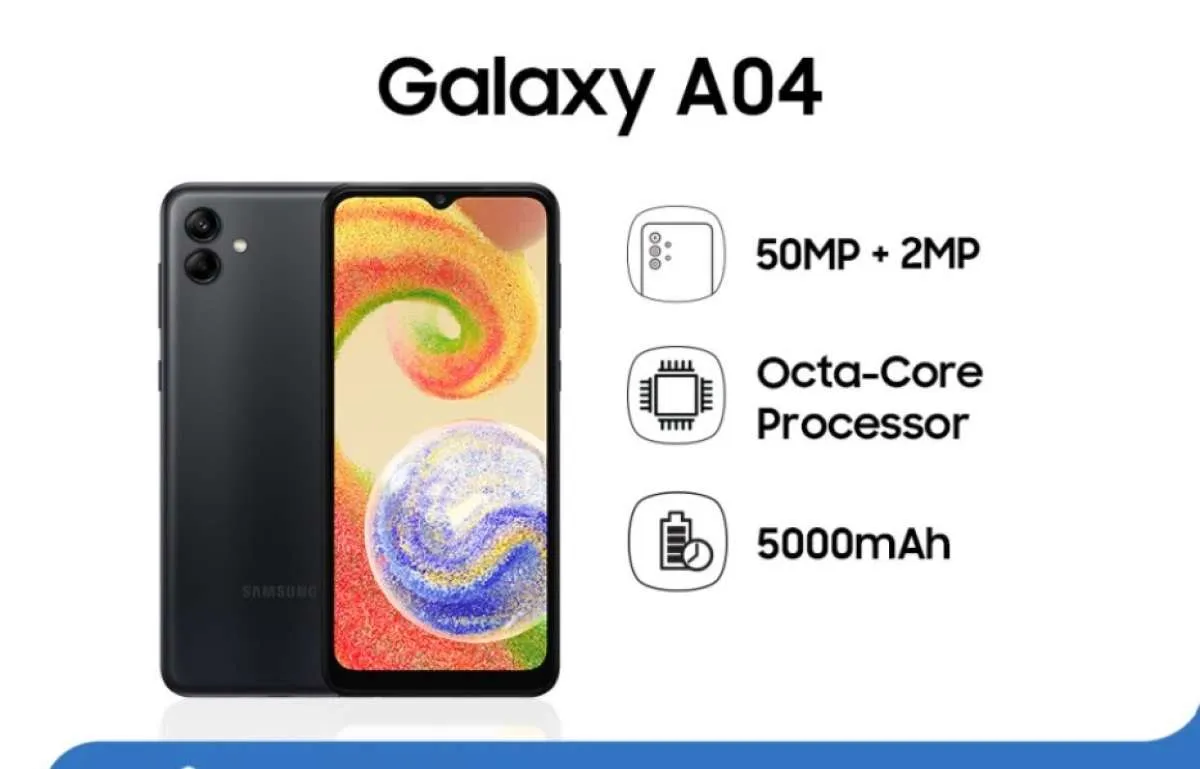 Cek Harga Samsung A04 RAM 4 GB Baru di Bulan Agustus 2023 dan Spesifikasinya
