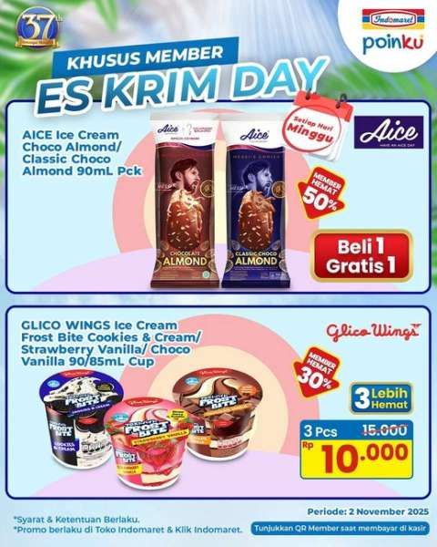 Promo Es Krim di Indomaret Weekend 2 November 2025